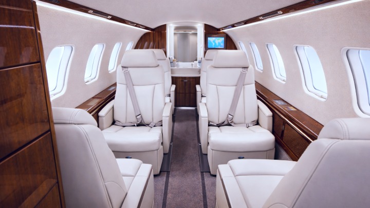 Learjet 40XR Jet Interior